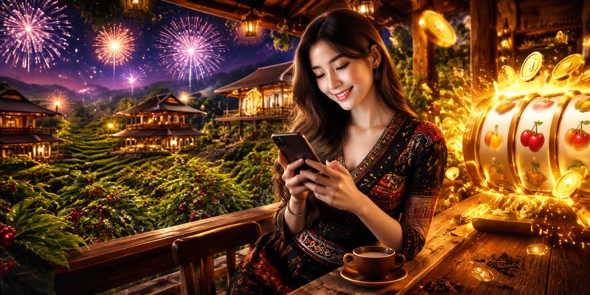 Người chơi slot game tại quán cà phê Buôn Ma Thuột với điện thoại