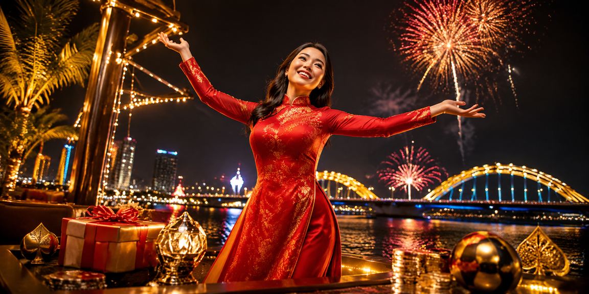 Người phụ nữ mặc áo dài tại Đà Nẵng trải nghiệm casino trực tuyến an toàn trên thiết bị di động