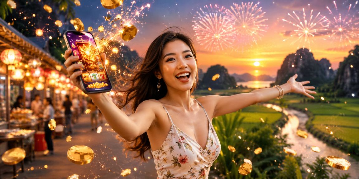 Người chơi tại Ninh Bình trải nghiệm slot game mới vào buổi tối chợ đêm